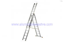 Trodijelne aluminijske ljestve na izvlačenje 3 x 6