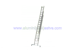 Trodijelne aluminijske ljestve sa sajlom za izvlacenje 3 x 13